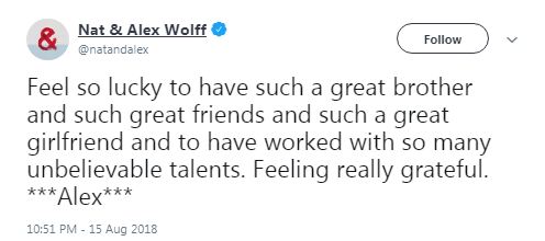 Alex Wolff Bio العمر تاريخ المواعدة مثلي الجنس تفاصيل الأسرة نجوم الفن موقع يهتم بكل اخبار الفن واخبار الفنانين النجوم والنجمات والمشاهير حول العالم